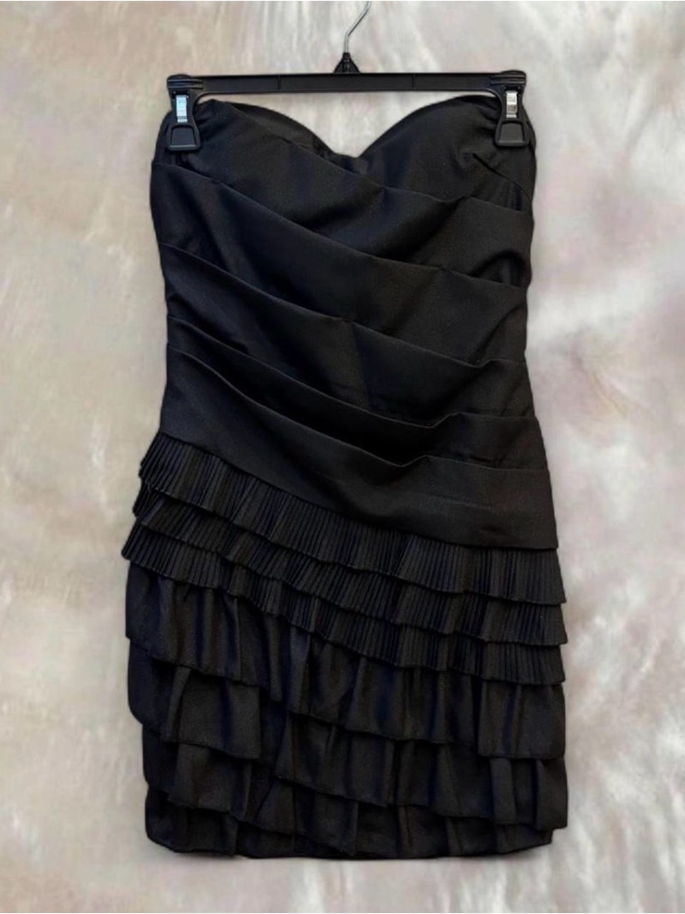 Nikibiki Strapless Black Ruffle Dress size women’s M